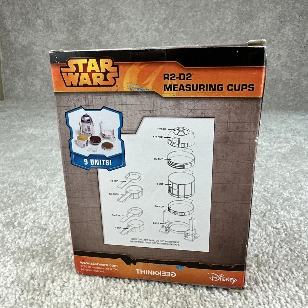 Disney Star Wars R2-D2 Measuring Cup Set 9pcs Nesting‎ Reusable Plastic